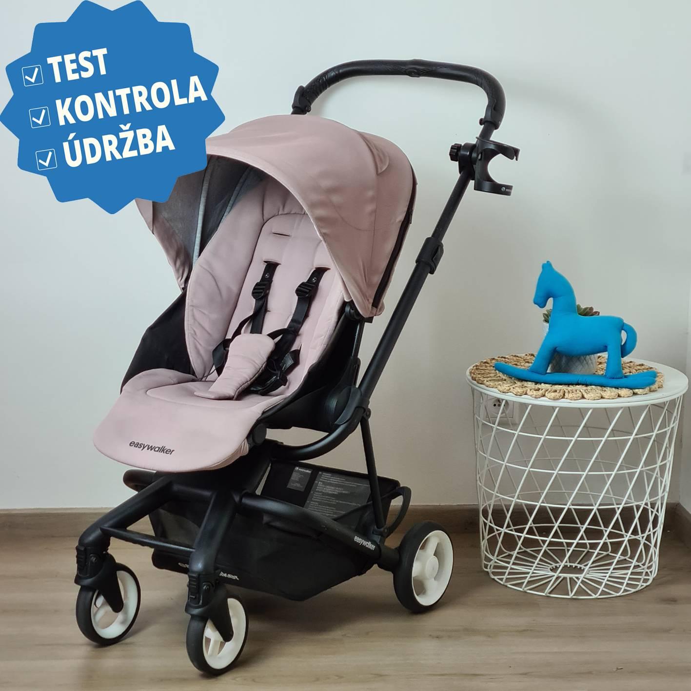 Easywalker Charley Desert Pink s príslušenstvom - preverený kočík + darček batoh