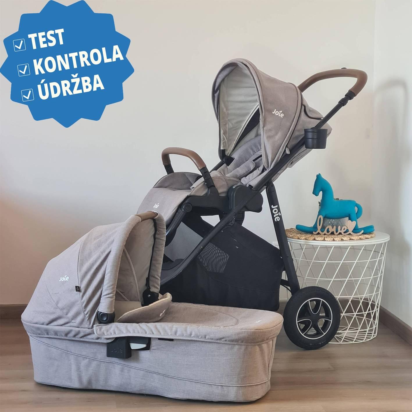 Joie Versatrax Grey Flannel s příslušenstvím (2-kombi) - prověřený kočárek + dárek batoh