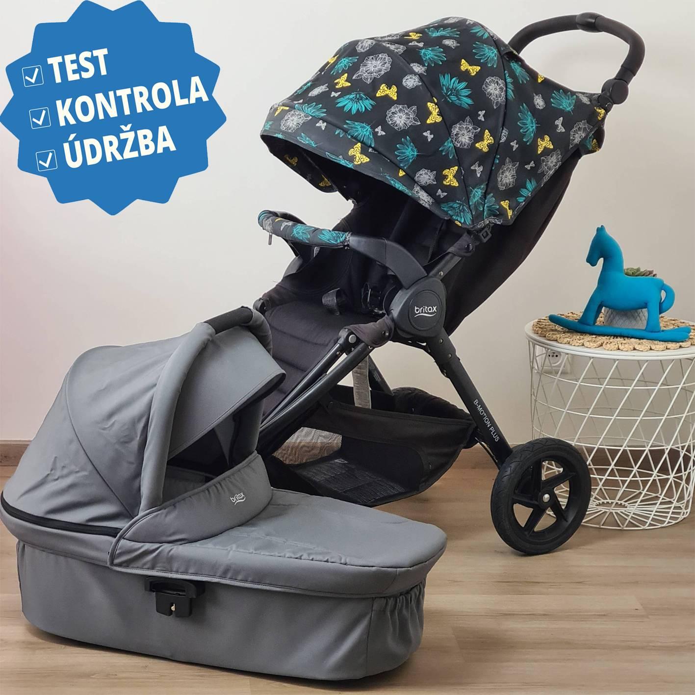 Britax B-Motion 4 Plus Limited Butterfly Flowers s příslušenstvím - prověřený kočárek + dárek batoh